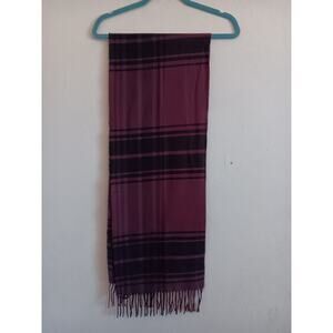 Italy Design Scraf, Cashmere Feel, Burgundy & Black, NWOT